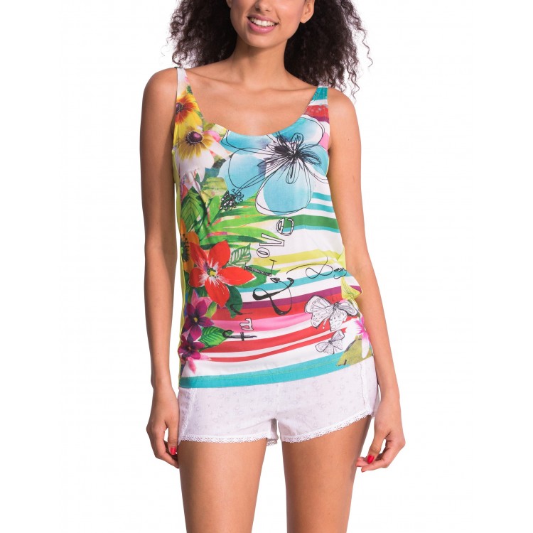 Sleep Shirt Pajamas Desigual Straps Jungle