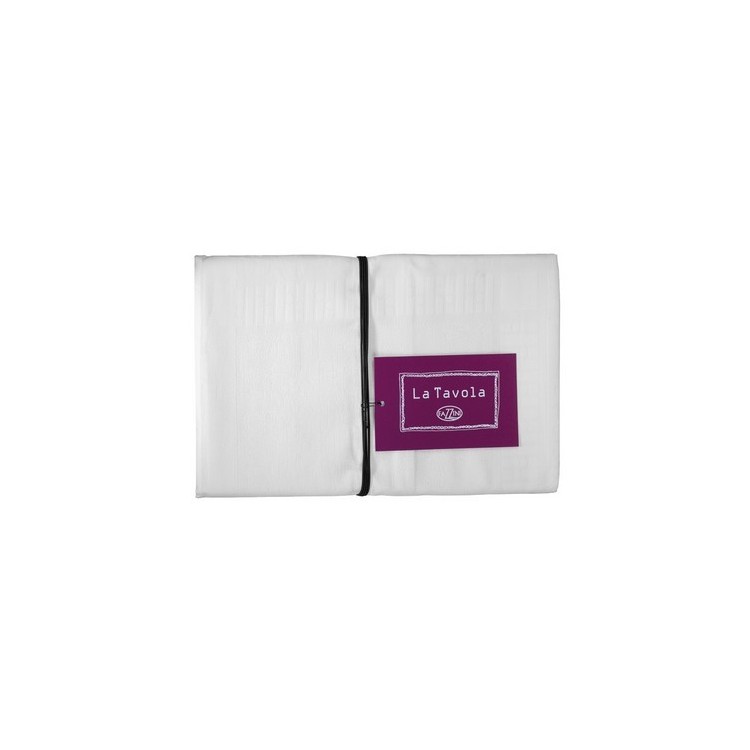 Table cloth Fazzini AUBERGINE WHITE A