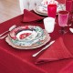 Table cloth Fazzini AUBERGINE WHITE A